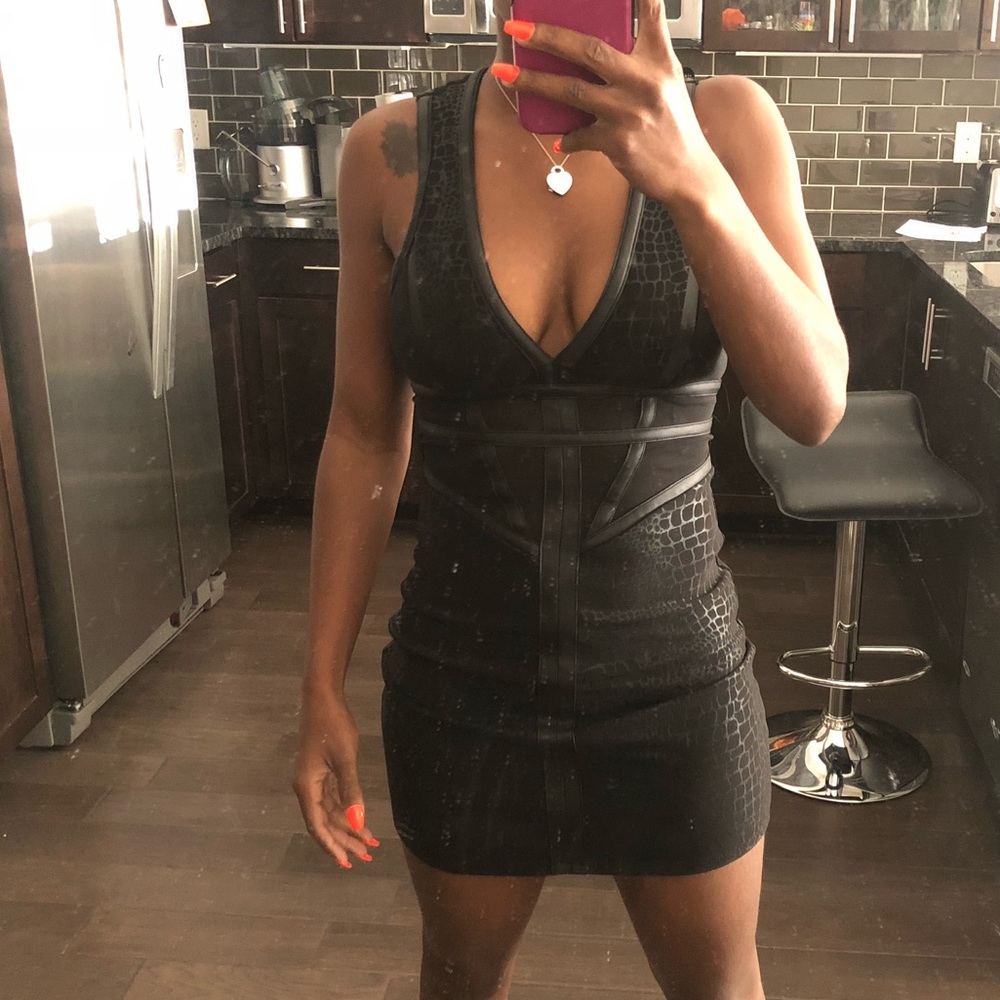 Black mini dress